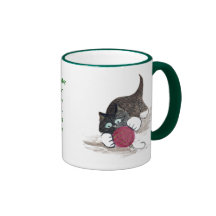 El gatito del smoking se divierte cierto el navida tazas de café