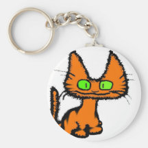 El gatito feliz se sienta y sonríe llaveros personalizados