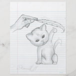 El gatito y la pluma tarjetones