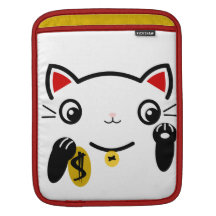El gato afortunado fundas para iPads