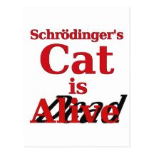 El gato de Schrodinger es muertos vivos Tarjetas Postales
