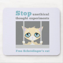 El gato de Schrodinger libre Alfombrilla De Raton