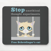 El gato de Schrodinger libre Alfombrilla De Ratones