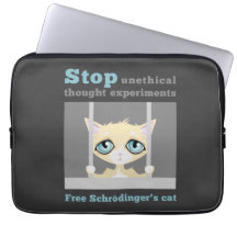 El gato de Schrodinger libre Fundas Computadoras