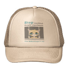 El gato de Schrodinger libre Gorro De Camionero