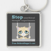 El gato de Schrodinger libre Llaveros