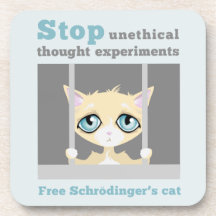 El gato de Schrodinger libre Posavasos De Bebida