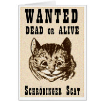 El gato de Shrodinger quiso el poster Felicitación