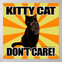 El gato del gatito no cuida posters