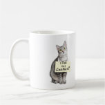 ¿El gato lindo me pregunta puede tiene galletas? Taza De Café