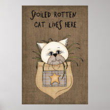 El gato putrefacto estropeado vive aquí poster
