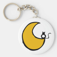El gato y la luna llavero personalizado