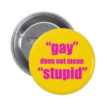 El gay no significa estúpido pin