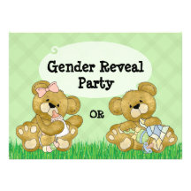El género lindo del oso revela al fiesta invitación