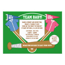 El género revela deportes del béisbol de la invita