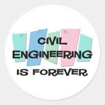 El genio civil es Forever Pegatina