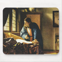 El geógrafo de Juan Vermeer (circa 1669) Tapete De Ratón