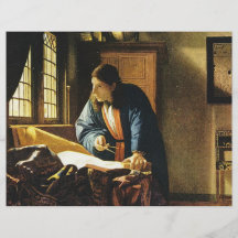 El geógrafo de Juan Vermeer (circa 1669) Tarjetones