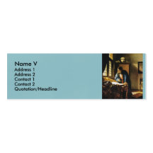 El geógrafo de Juan Vermeer (circa 1669) Tarjeta De Negocio