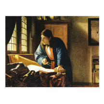 El geógrafo de Juan Vermeer (circa 1669) Tarjetas Postales
