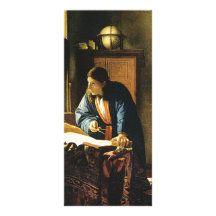 El geógrafo de Juan Vermeer (circa 1669) Tarjeta Publicitaria A Todo Color