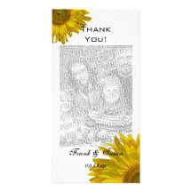 El girasol amarillo le agradece tarjetas fotográficas 