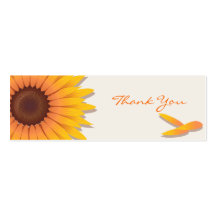 El girasol le agradece tarjeta de encargo plantilla de tarjeta personal