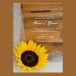 El girasol y el boda del país del velo invitan invitaciones