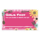 el girlie florece cocinando negocio culinario que  plantillas de tarjetas de visita