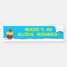 el globalwarming etiqueta de parachoque