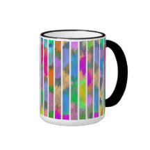 El globo rayado taza