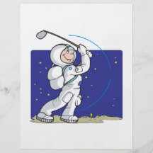 El golf está fuera de este mundo flyer a todo color