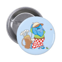 El Golfing azul del elefante de Lil Pins