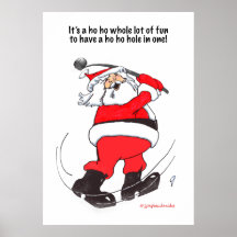 ¡El golfing de Santa! Posters