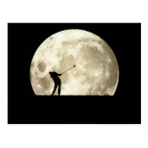 El Golfing en la noche tarjetas postales
