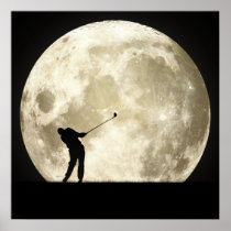 El Golfing en la noche posters