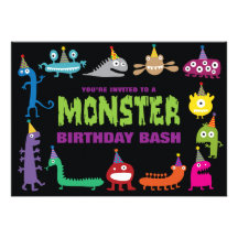 El golpe del cumpleaños del monstruo invita comunicado personal  