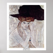El gorra negro de Klimt Gustavo Poster