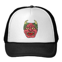 El gorra principal del diablo japonés