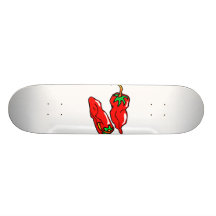 el gráfico de dos pimientas de chile suelta patineta personalizada