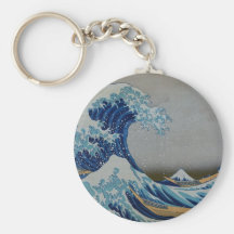 El gran tsunami llaveros personalizados