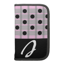 El gris rosado raya el monograma negro de los punt planificador