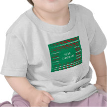 El Grunge de Navidad raya la camiseta infantil ver