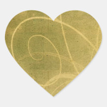 El GRUNGE del verde amarillento REMOLINA los FONDO Calcomanía Corazón Personalizadas