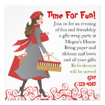 El hacer compras del navidad invitacion personal 