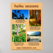 El Haiku sazona el poster (el fondo del melocotón)