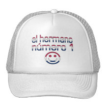 EL Hermano Número 1 en colores de la bandera ameri Gorras De Camionero
