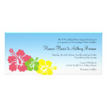El hibisco hawaiano florece el boda rosado de muy  invitaciones personalizada