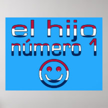 EL Hijo Número 1 en colores de la bandera american Posters