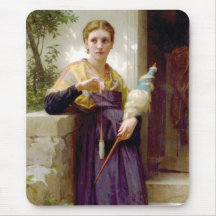 El hilandero, William-Adolphe Bouguereau Tapetes De Ratones